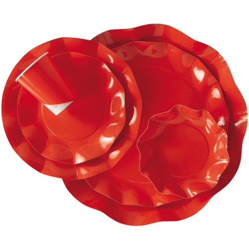 Engångsartiklar till fest, röd, Plastglas