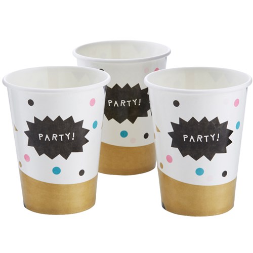Festartiklar - Konfetti Party, Pappmuggar