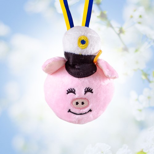 Studentmaskot, hänge - Nalle, Gris