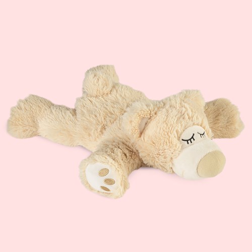 Doftfri vetevärmare - Vilande björn, Warmies, Beige