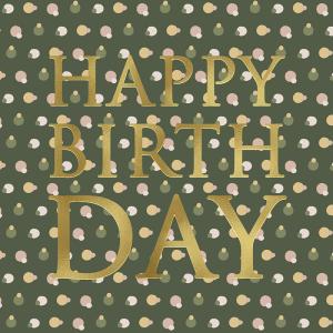 Kort Happy Birthday (flerfärgad