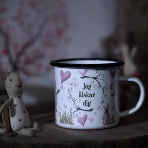 Mugg "Jag älskar dig" (emaljmugg)