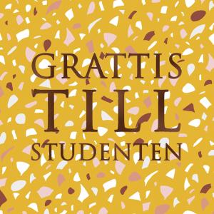 Kort Grattis till studenten (flerfärgad