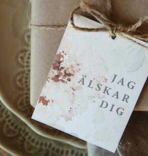 Kort "Jag älskar dig" (Pastell) - Majas lyktor/ Barncancerfonden