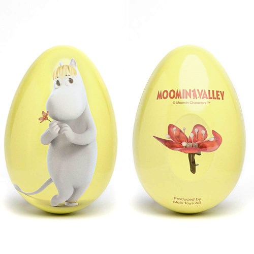 Mumin - Plåt påskägg, 300g godis, Gul