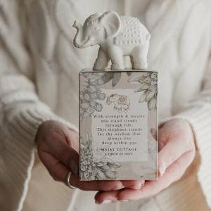 *FÖRBOKAS* Token/Lyckofigur Elefant i gåvobox - Majas lyktor/ Hjärnfonden Barn