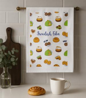Kökshandduk "Swedish Fika"