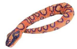 Regnbågsboa, 135cm (orangefläckig) - Wild Republic