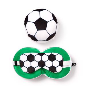 Resekudde med sovmask Fotboll