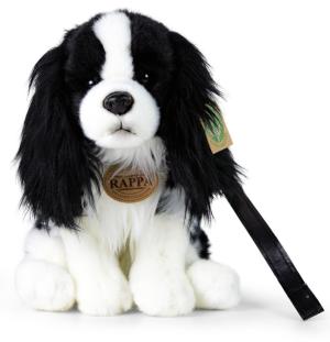 Cavalier King Charles Spaniel, svart/vit (sittande) - Rappa Toys