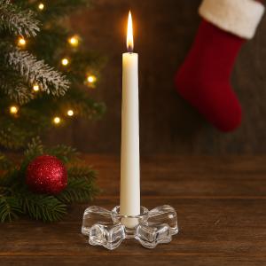 Ljusstake Rosett (klarglas) - A Lot Decoration