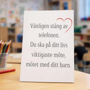 Tavla "Stäng av telefonen"