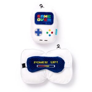 Resekudde med sovmask "Game Over"