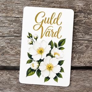 Paketkort Guld Värd
