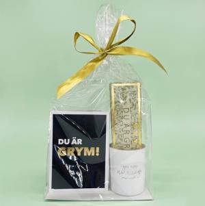 Presentset Du är Grym i cellofan - Presenteriet